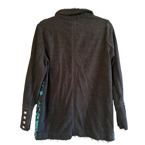 Free People Women's Blazer Jacket Sz M Black Combo Wool Blend Better Together - Picture 3 of 14